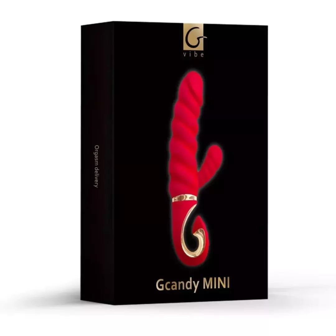 Gvibe Gcandy Mini Chili Coral – dvigubo variklio intymaus masažo prietaisas, 19 cm
