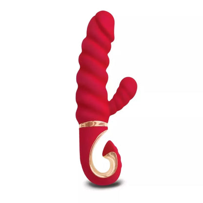 Gvibe Gcandy Mini Chili Coral – dvigubo variklio intymaus masažo prietaisas, 19 cm