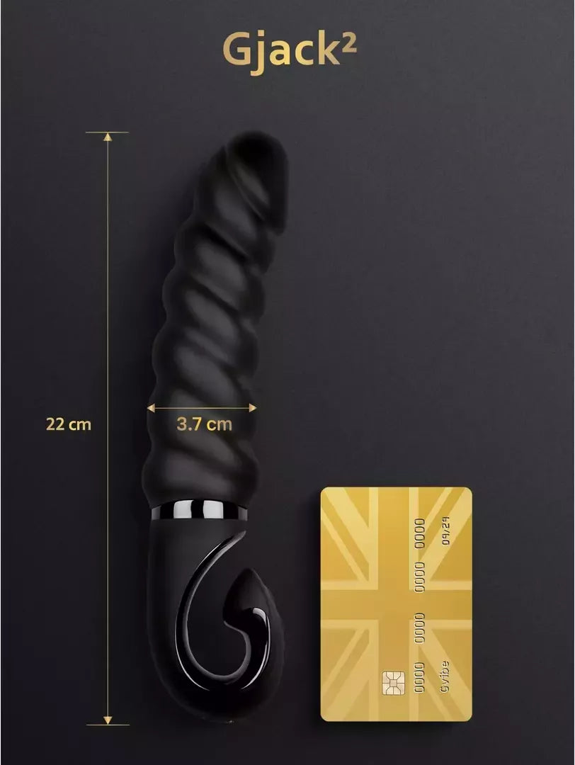 Gvibe Gjack 2 Mystic Noir – pažangus Bioskin intymus prietaisas, juodos spalvos