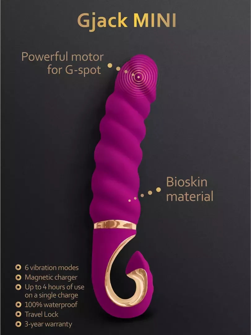 Gvibe Gjack Mini Sweet Raspberry kompaktiškas intymus įrenginys Bioskin