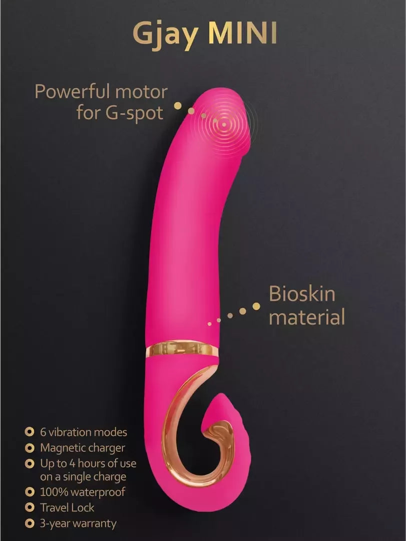 Gvibe Gjay Mini Wildberry – kompaktiškas intymus prietaisas, 6 režimai, Bioskin