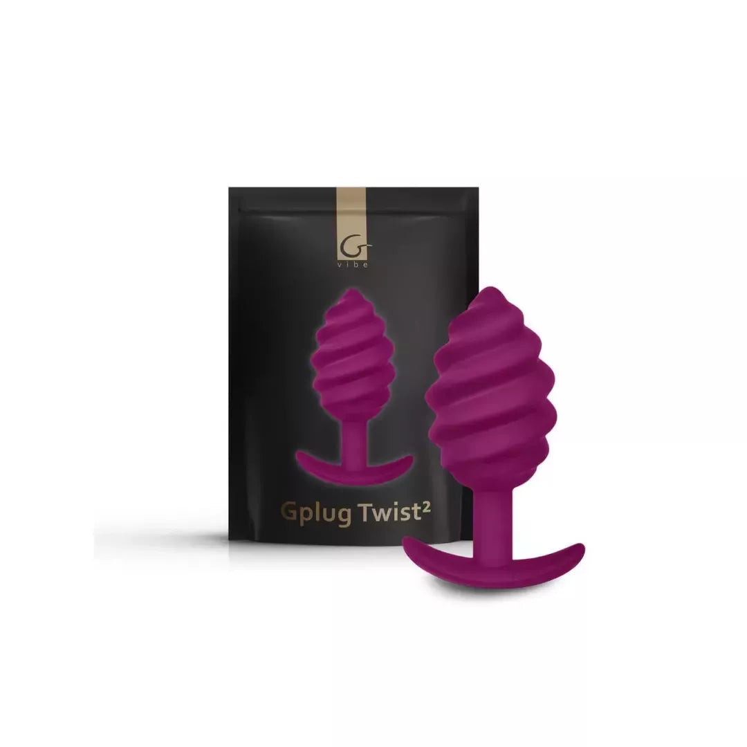 Gvibe Gplug Twist 2 Sweet Raspberry silikoninis kamštis 3,9 cm ergonomiškas
