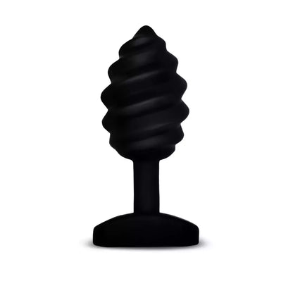 Gvibe Gplug Twist intymus silikoninis kaištis su vibracija, 3,9 cm, juodas