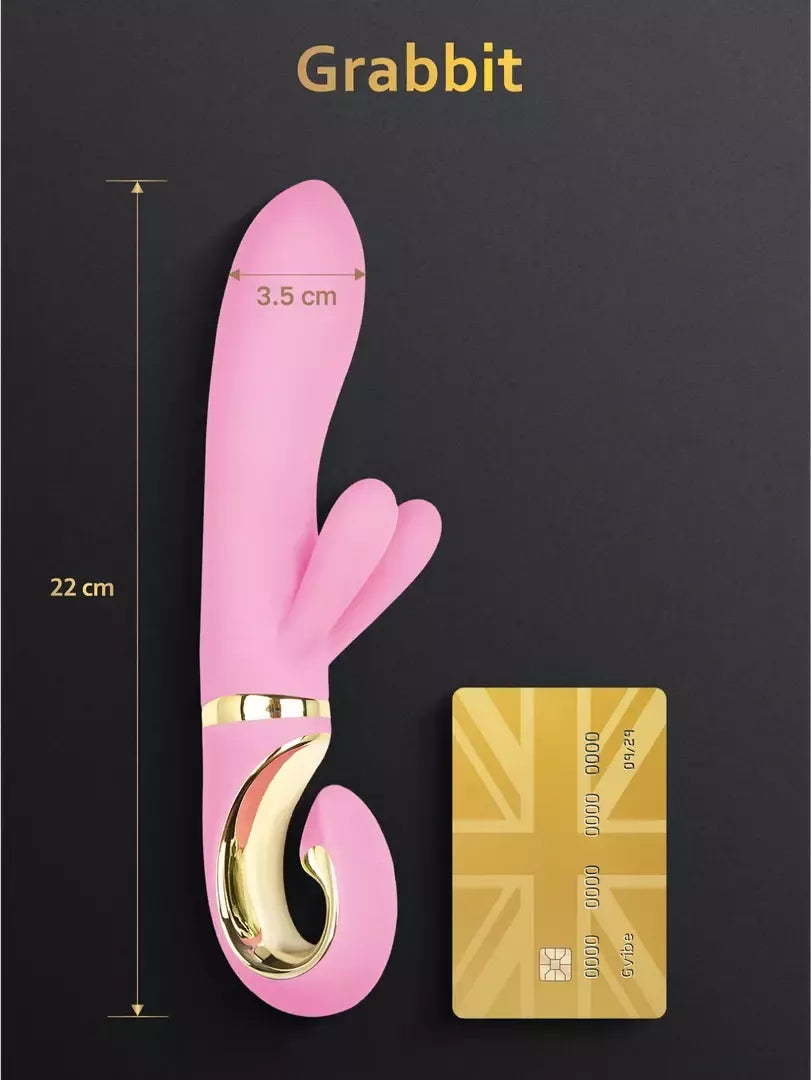 Gvibe Grabbit intymus masažuoklis Candy Pink, trigubas variklis