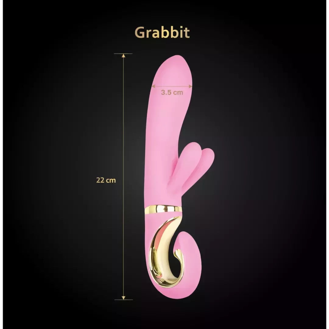 Gvibe Grabbit Pink intymus įrenginys su triguba variklių sistema, 18 cm
