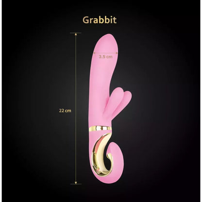 Gvibe Grabbit Pink intymus įrenginys su triguba variklių sistema, 18 cm