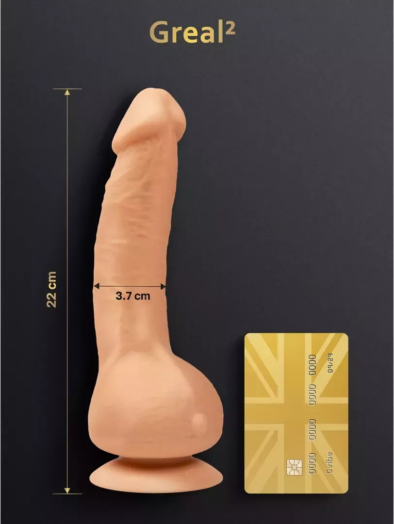 Gvibe Greal 2 Bioskin intymus prietaisas, smėlio spalvos – nuotolinis valdymas