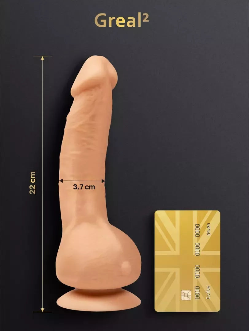 Gvibe Greal 2 Bioskin intymus prietaisas, smėlio spalvos – nuotolinis valdymas