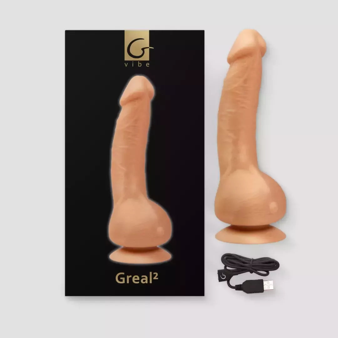 Gvibe Greal Bioskin intymus prietaisas 22 cm, atsparus vandeniui, kūno spalvos