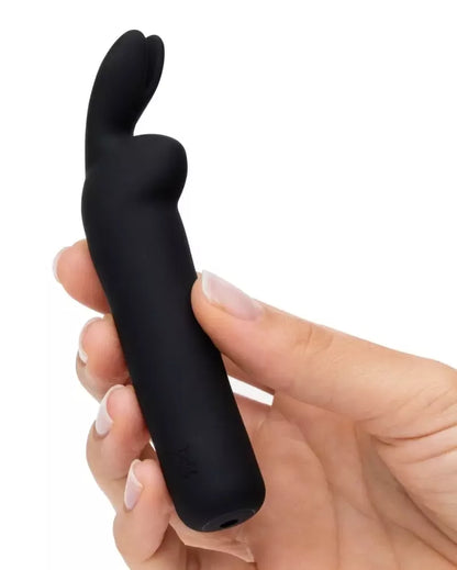 Happy Rabbit Bullet Vibe Black – kompaktiškas įkraunamas intymus mini masažuoklis