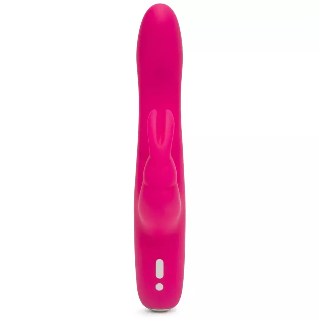 Happy Rabbit Curve Slim Pink intymus silikoninis prietaisas, įkraunamas USB laidu