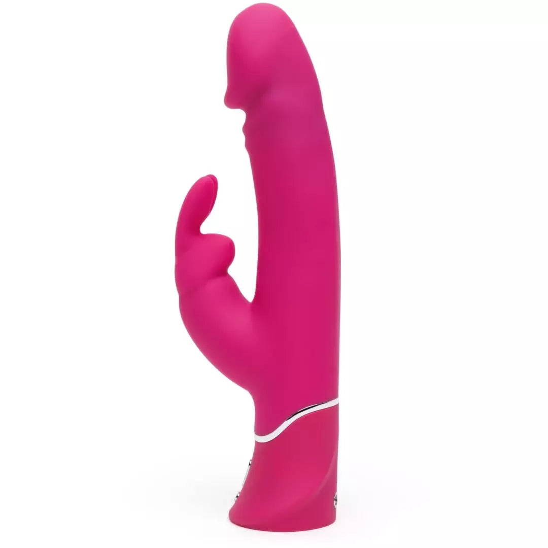 Happy Rabbit Dual Density Intimate Machine rožinis, 15 funkcijų, įkraunamas per USB