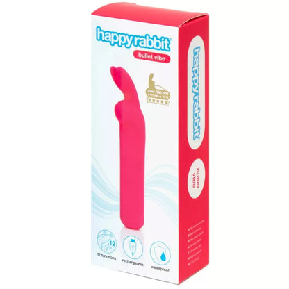 „Happy Rabbit“ įkraunamas mini vibratorius, rožinis, 12 režimų