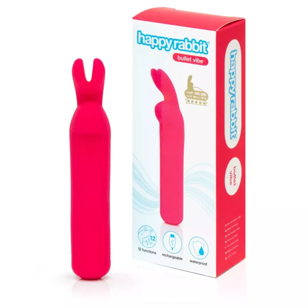 „Happy Rabbit“ įkraunamas mini vibratorius, rožinis, 12 režimų