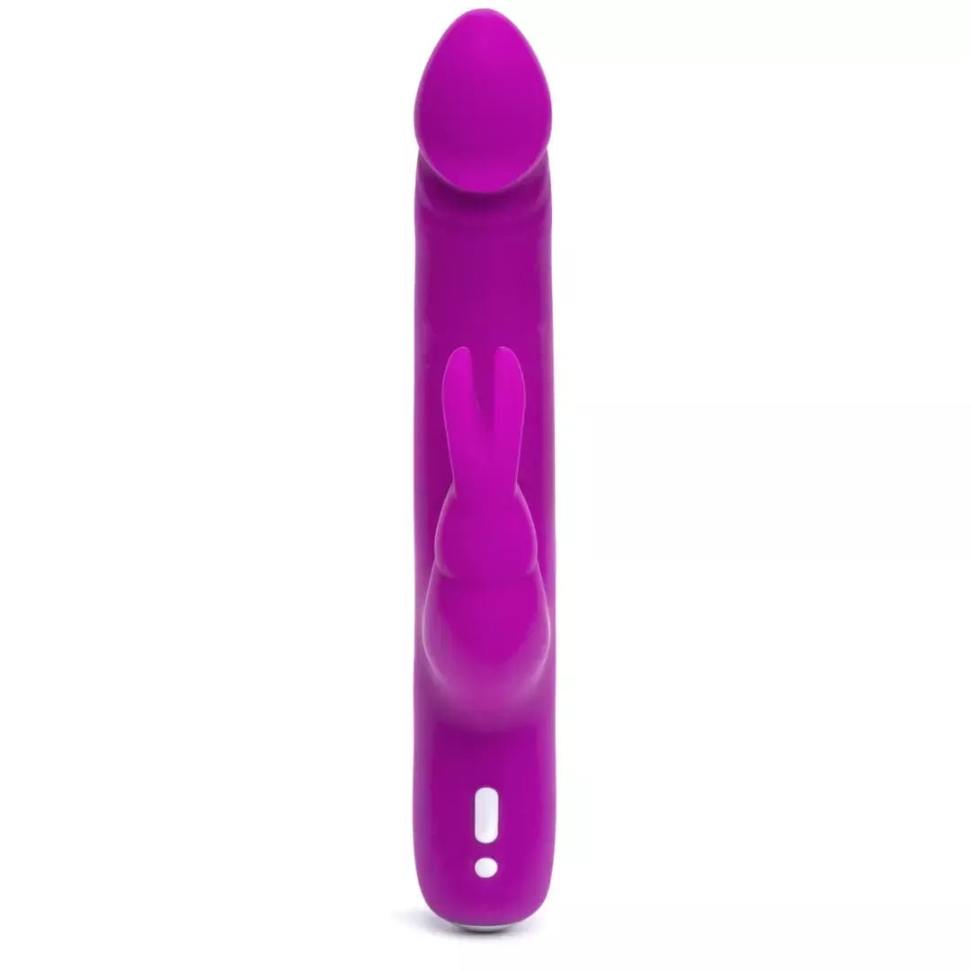 Happy Rabbit Realistic Slimline intymus prietaisas, violetinis, silikoninis, USB