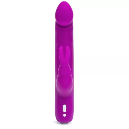 Happy Rabbit Realistic Slimline intymus prietaisas, violetinis, silikoninis, USB