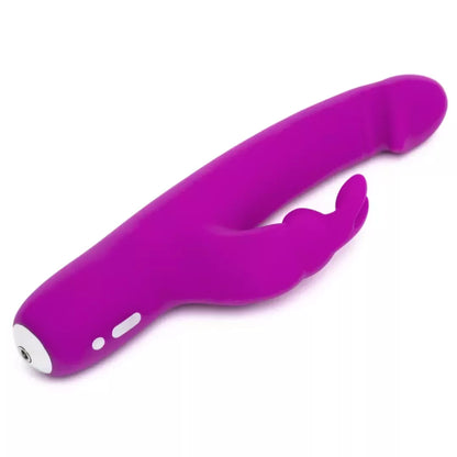 Happy Rabbit Realistic Slimline intymus prietaisas, violetinis, silikoninis, USB