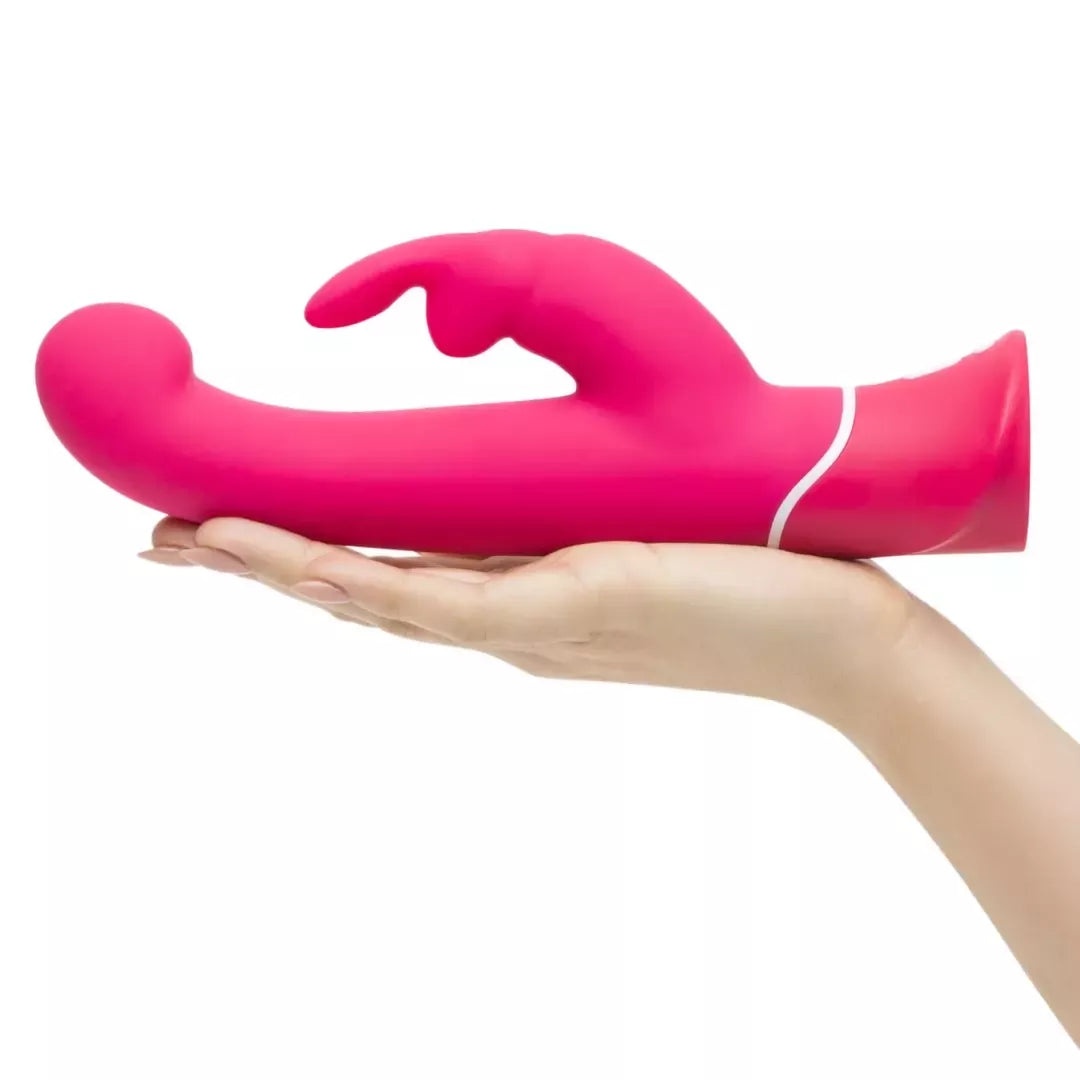 Happy Rabbit rožinis G-taško vibratorius, atsparus vandeniui, įkraunamas USB