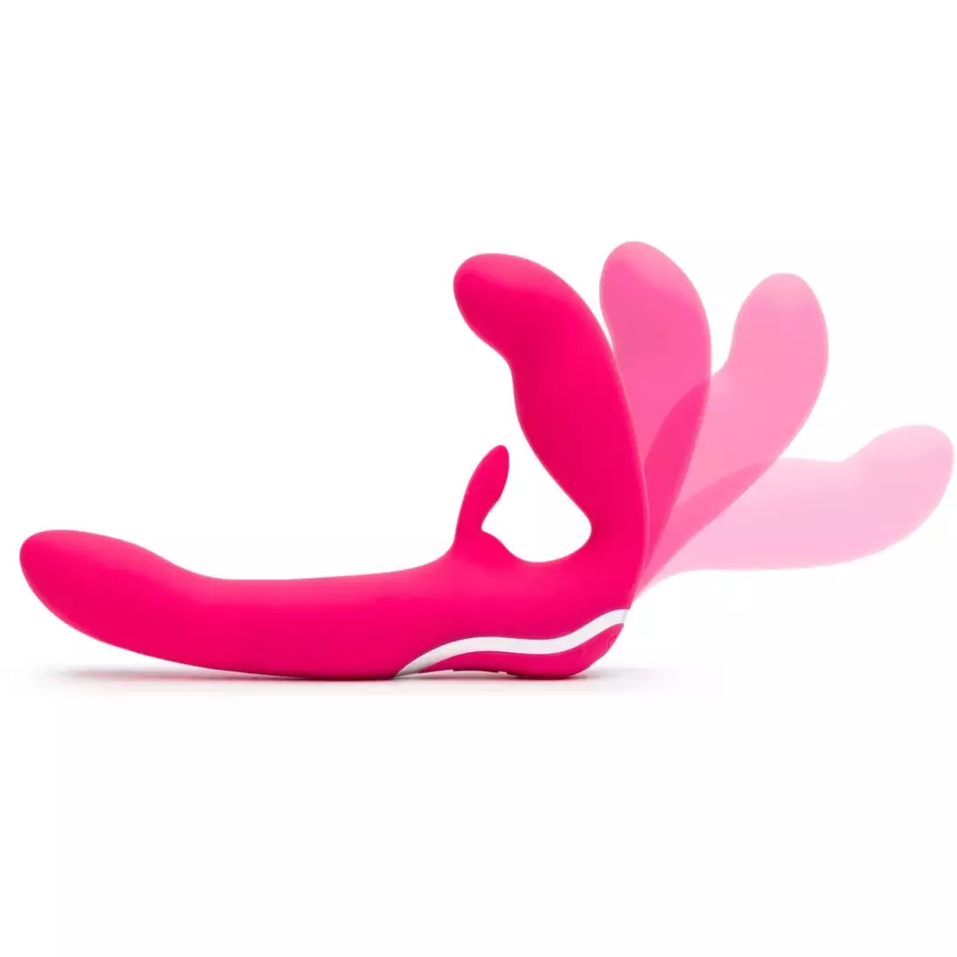 Happy Rabbit Strapless Intimate System rožinis, 15 režimų, silikoninis, USB