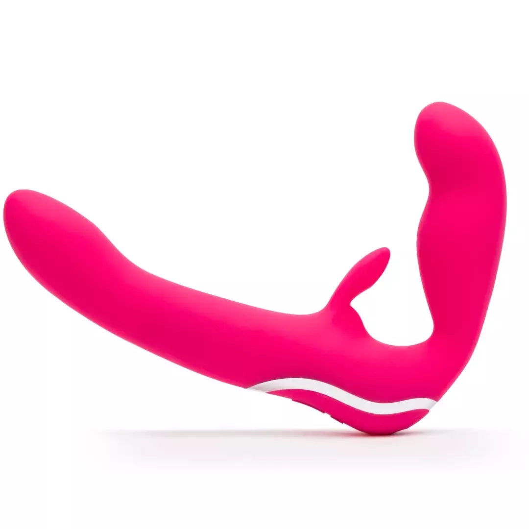 Happy Rabbit Strapless Intimate System rožinis, 15 režimų, silikoninis, USB