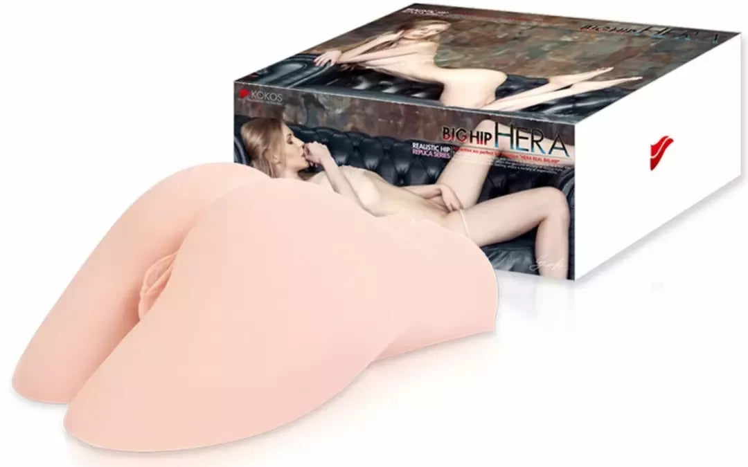 Hera Big Hip Intimate Machine anatominis silikoninis modelis, tikro dydžio, smėlio spalvos
