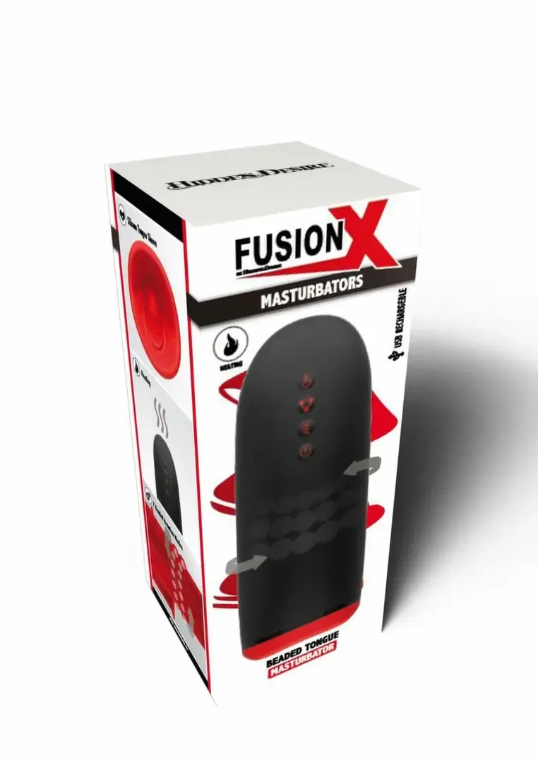 HIDDEN DESIRE Fusion X Beaded Tongue intymusis aparatas su šildymo funkcija