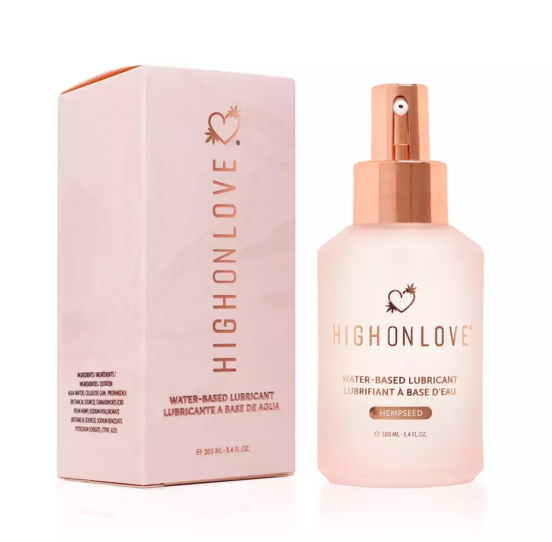 HighOnLove vandens pagrindo lubrikantas su kanapių aliejumi – veganiškas, 100 ml