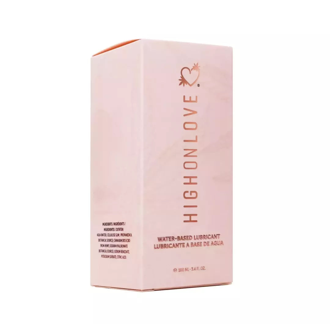 HighOnLove vandens pagrindo lubrikantas su kanapių aliejumi – veganiškas, 100 ml