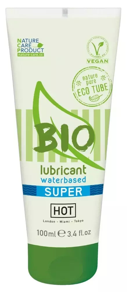 HOT BIO Super vandens pagrindo intymios higienos gelis 100ml veganiška ekologiška formulė