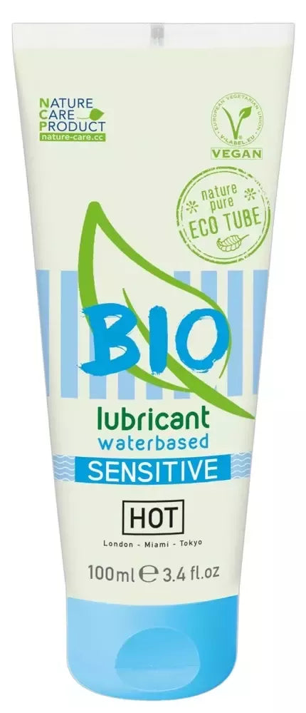 HOT BIO Waterbed Sensitive 100ml veganiškas vandens pagrindo lubrikantas su alavijais