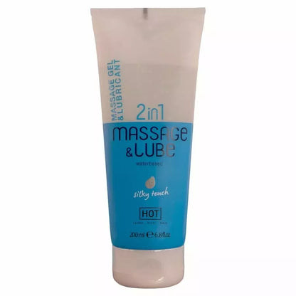 HOT Massage & Glide Gel 2in1 Silky Touch 200ml vandens pagrindo lubrikantas