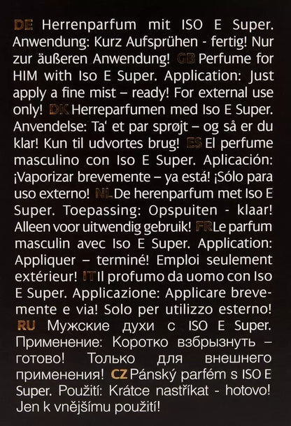 HOT P6 vyrų kvepalai su ISO E SUPER – 30 ml purškiamas buteliukas