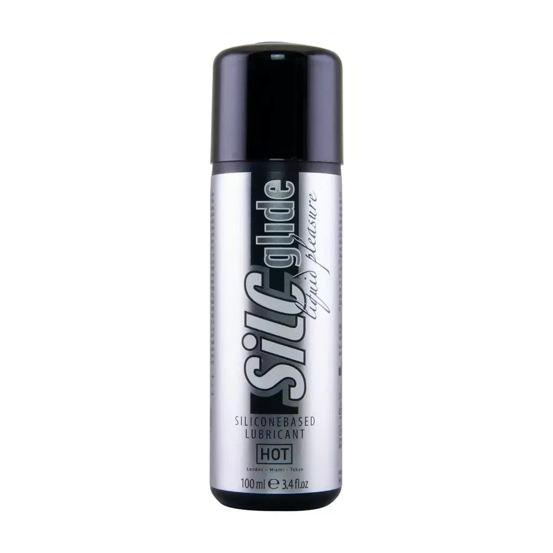 HOT SILC GLIDE silikoninis lubrikantas 100 ml – aksominio prisilietimo formulė