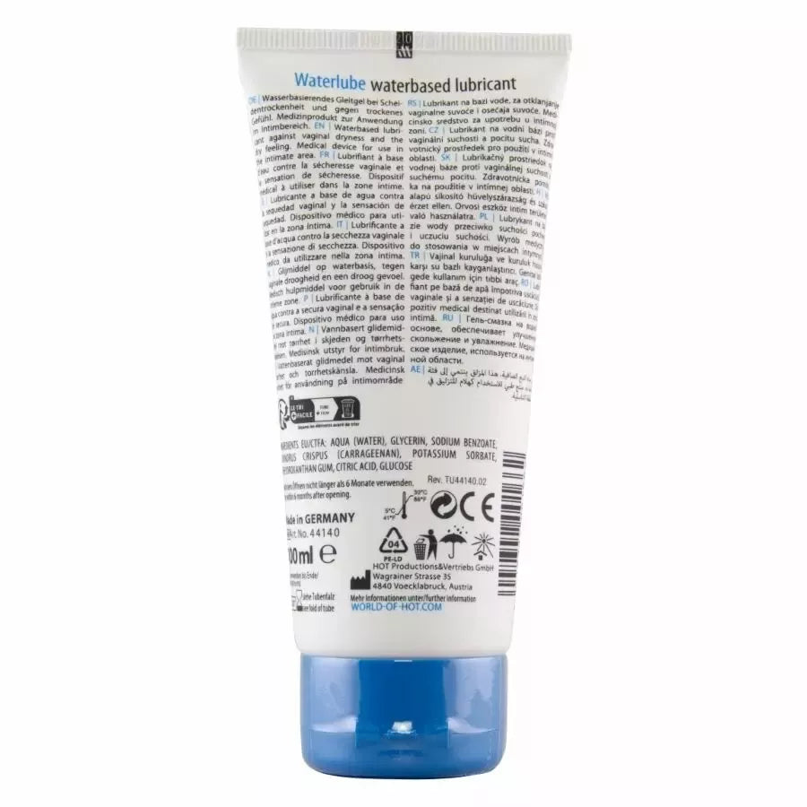 HOT Water Lube Waterbased 100 ml – Alpių šaltinio vandens formulė