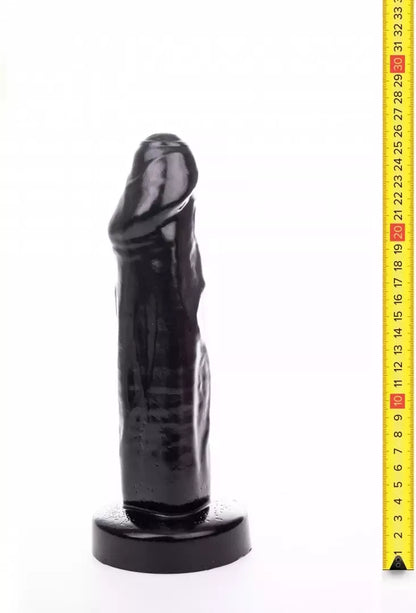 Hung System Uncut 27 cm juodas intymus aparatas su siurbtuku