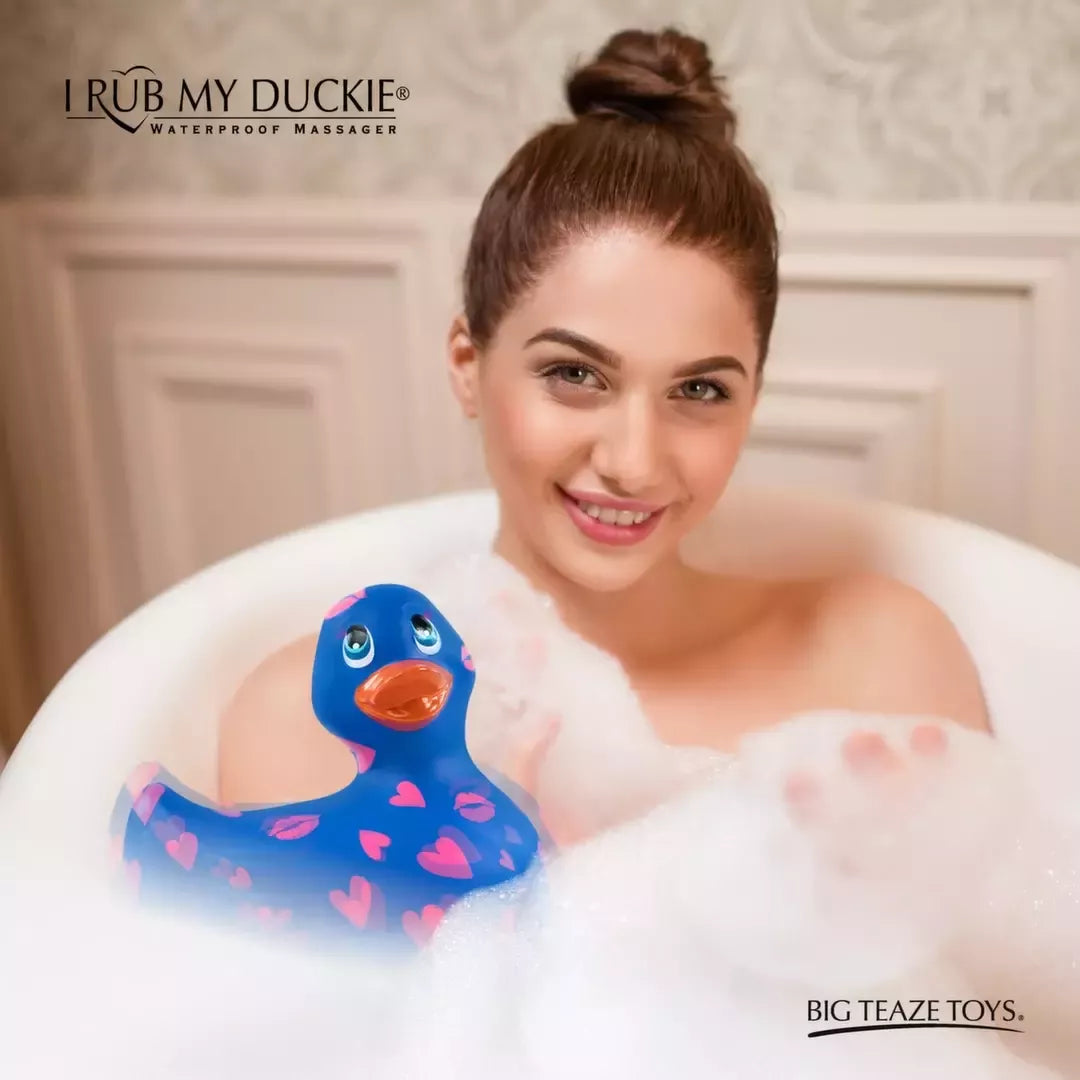 I Rub My Duckie 2.0 Romance masažinis ančiukas, violetinės ir rožinės spalvos, atsparus vandeniui