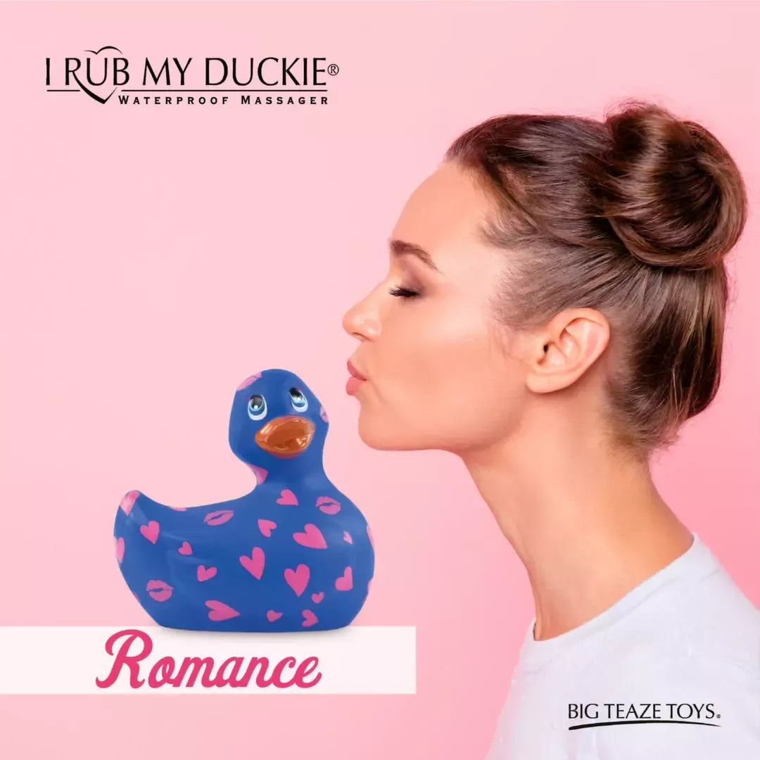 I Rub My Duckie 2.0 Romance masažinis ančiukas, violetinės ir rožinės spalvos, atsparus vandeniui