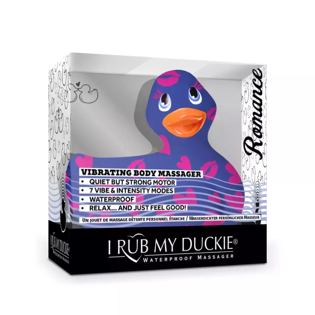 I Rub My Duckie 2.0 Romance masažinis ančiukas, violetinės ir rožinės spalvos, atsparus vandeniui