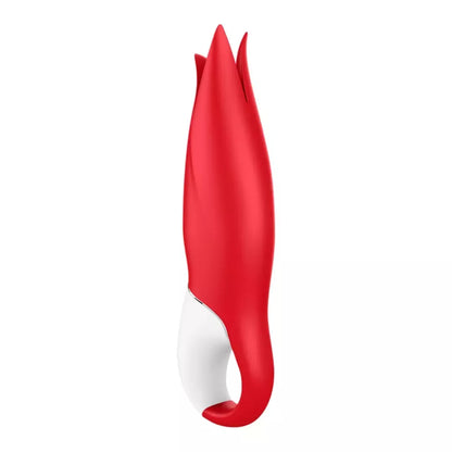 Įkraunamas stimuliacijos prietaisas Satisfyer Power Flower, raudonas silikonas