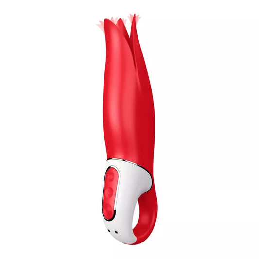 Įkraunamas stimuliacijos prietaisas Satisfyer Power Flower, raudonas silikonas