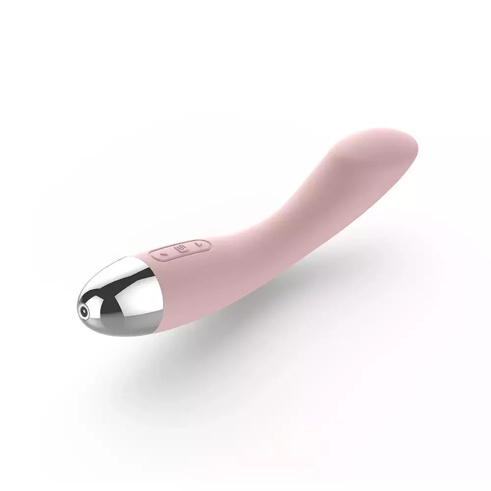 Įkraunamas vandeniui atsparus Svakom Amy intymus masažuoklis, šviesiai rožinis, 17 cm