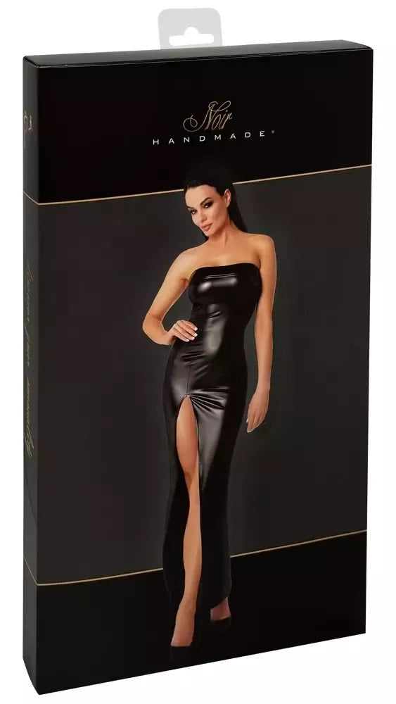 Ilga „Noir Handmade“ „Orgia“ tipo suknelė iš „Powerwetlook“ medžiagos, juoda, L dydis