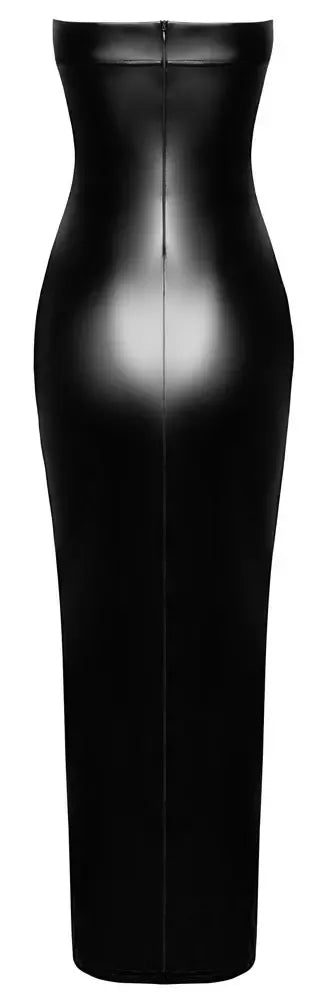 Ilga „Noir Handmade“ „Orgia“ tipo suknelė iš „Powerwetlook“ medžiagos, juoda, L dydis