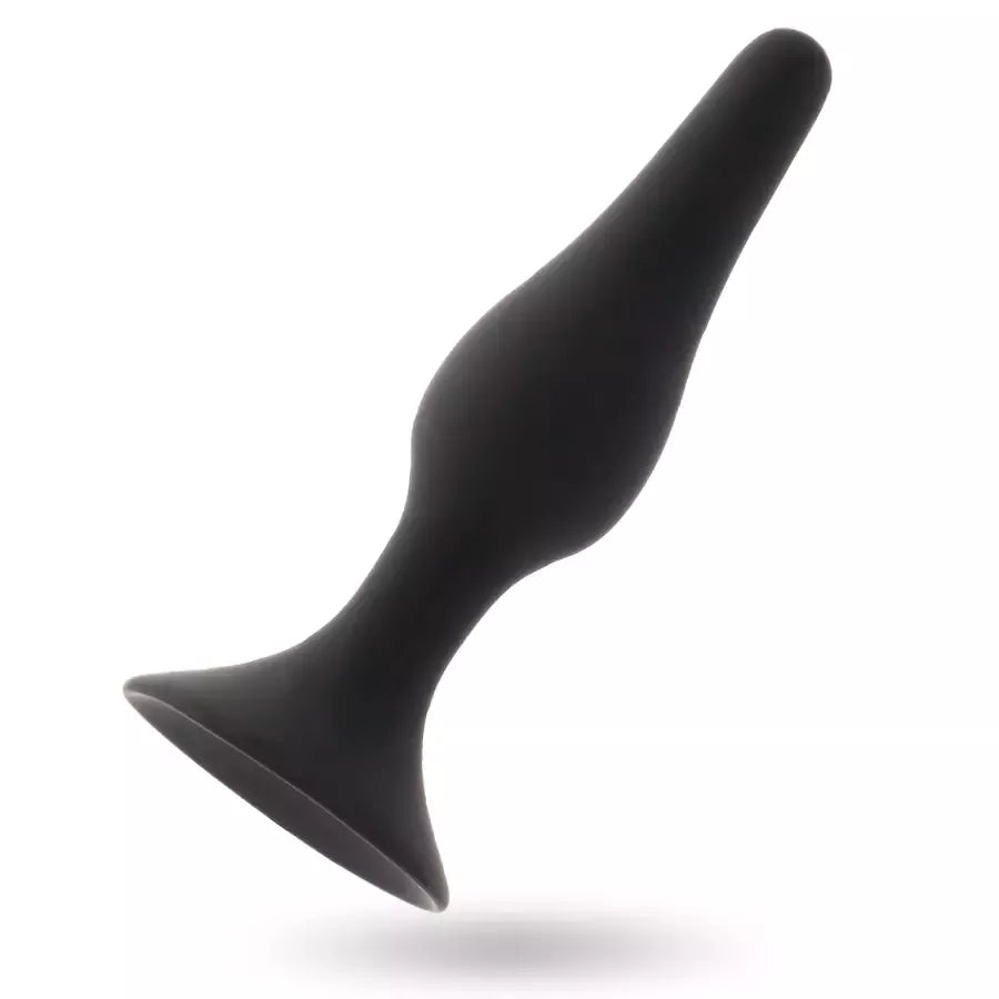Intense Anal Level 3 silikoninis analinis kamštis 12,5 cm juodas – pažangus modelis