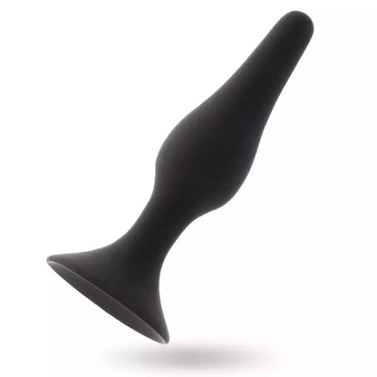 Intense Anal Level 3 silikoninis analinis kamštis 12,5 cm juodas – pažangus modelis