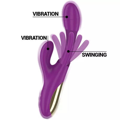 INTENSE Apolo įkraunamas vibruojantis prietaisas, violetinis, 7 režimai, atsparus vandeniui