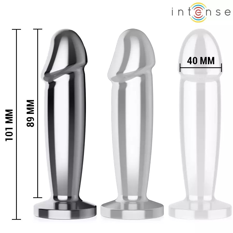 INTENSE M nuotoliniu būdu valdomas metalinis analinis kamštis su 10 vibracijos režimų ir atsparumu vandeniui