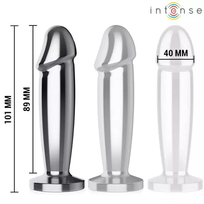 INTENSE M nuotoliniu būdu valdomas metalinis analinis kamštis su 10 vibracijos režimų ir atsparumu vandeniui