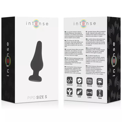 Intense Pipo S silikoninis analinis kaištis, juodas, 9,8 cm – klasikinis smailios formos dizainas