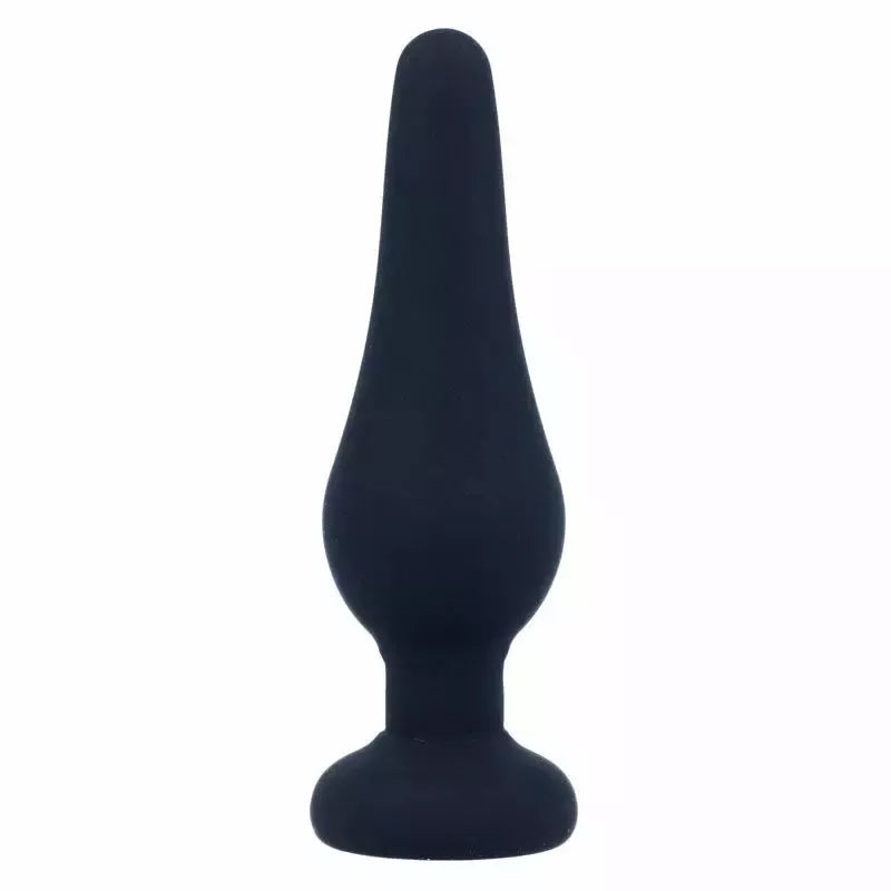 Intense Pipo S silikoninis analinis kaištis, juodas, 9,8 cm – klasikinis smailios formos dizainas
